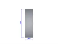 Seitenglas Gothic 83 cm gemauert