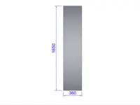 Seitenglas Gothic 43 cm gemauert