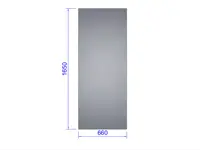 Seitenglas Maxi gemauert 43 cm
