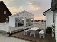 Freistehender Wintergarten mit Pultdach